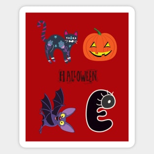 LOVE Word HALLOWEEN PACK 5 STICKERS Magnet